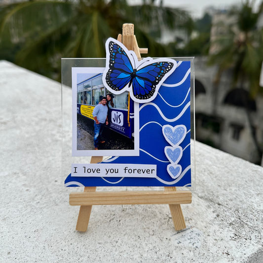 Acrylic card personalised