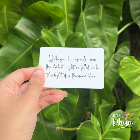 Wallet cards customised