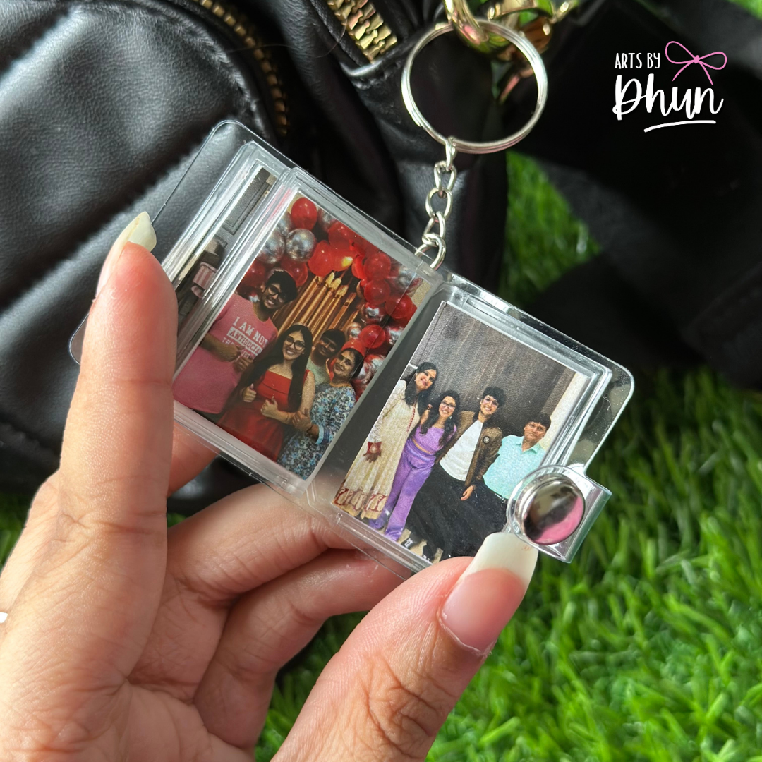 customised mini book key chains with photos