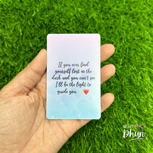 wallet card customised