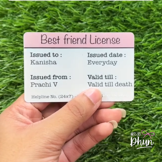 Best Friend License Wallet Card customised