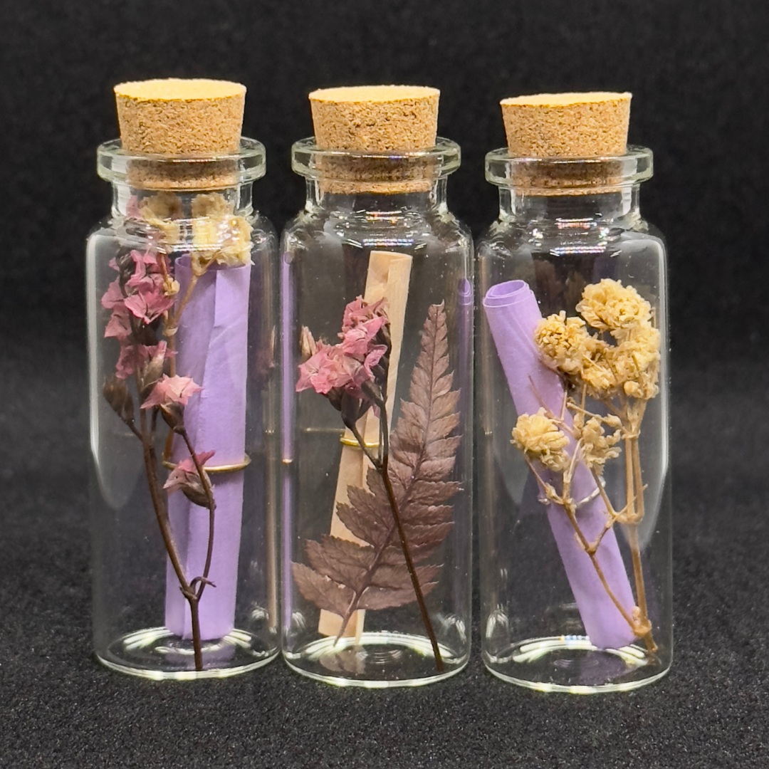 Floral message bottle