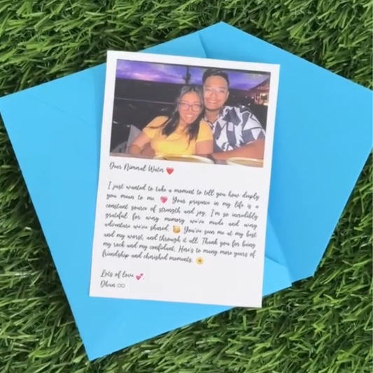Mini photo Greeting card customised