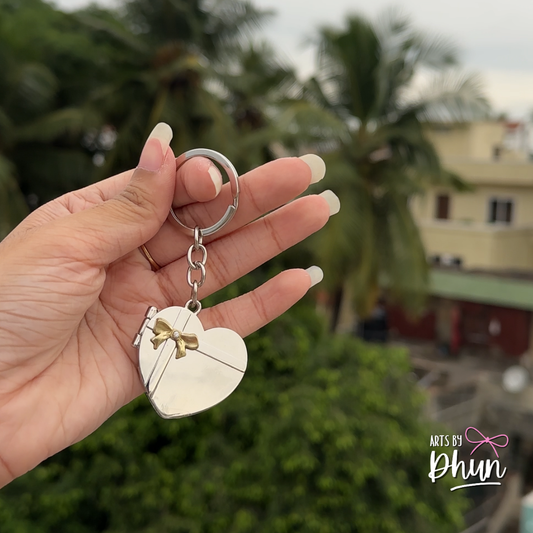 Photo Heart Keychain