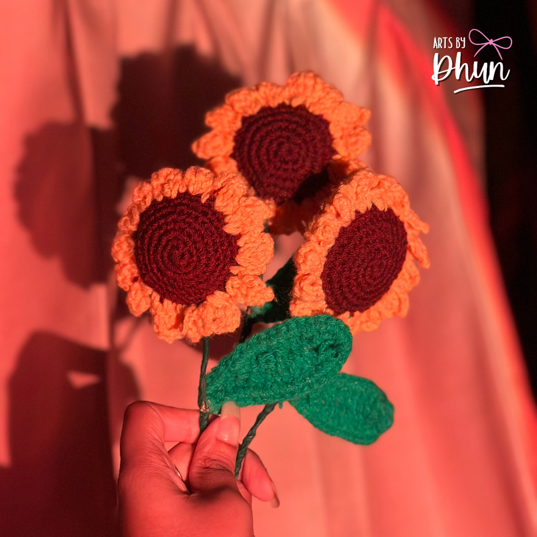 crochet sunflower