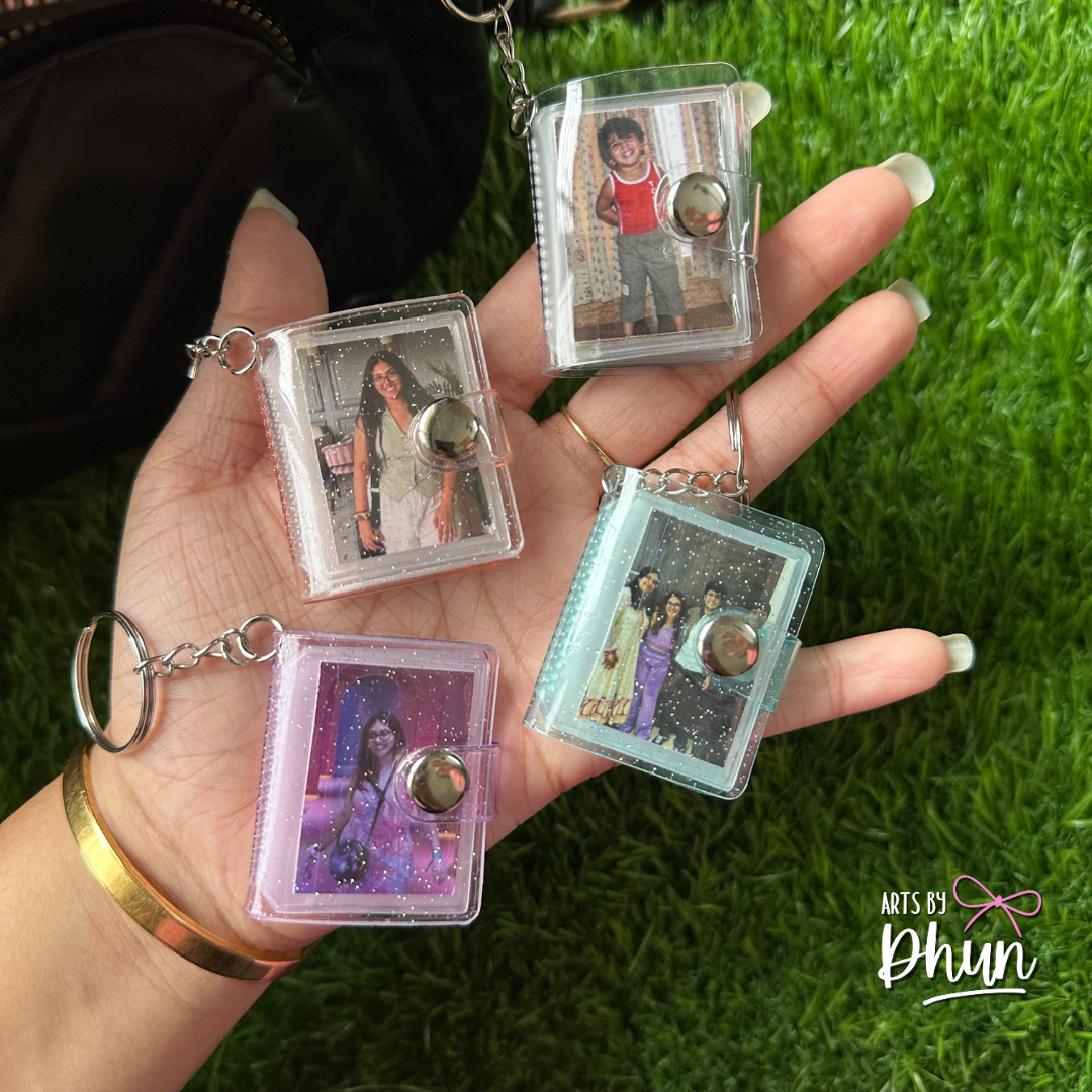 Personalised mini album photo key chain