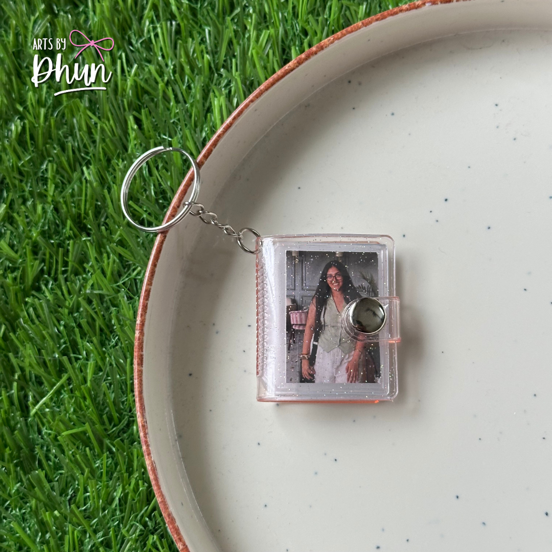 customised mini album photo key chain