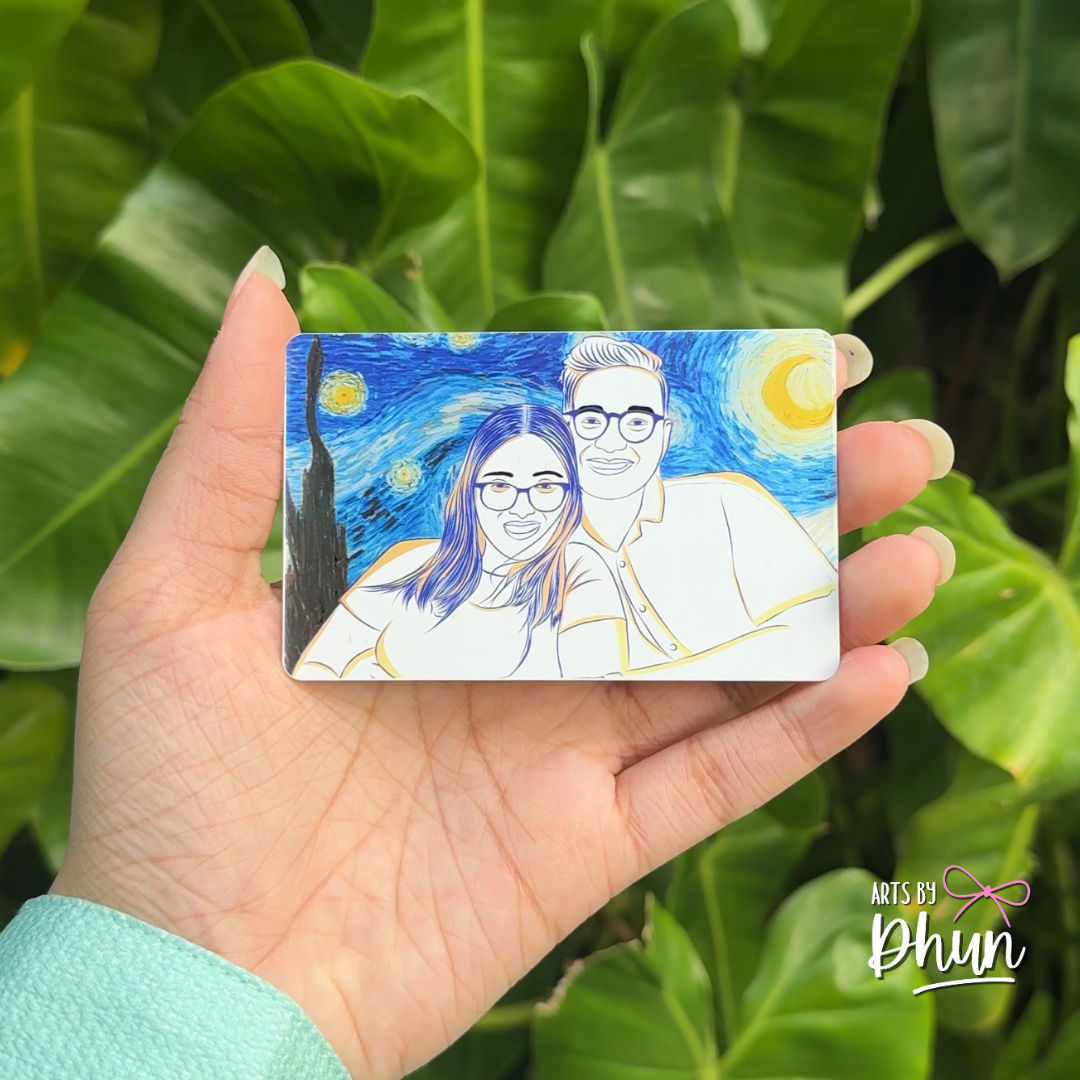 starry night wallet card personalised